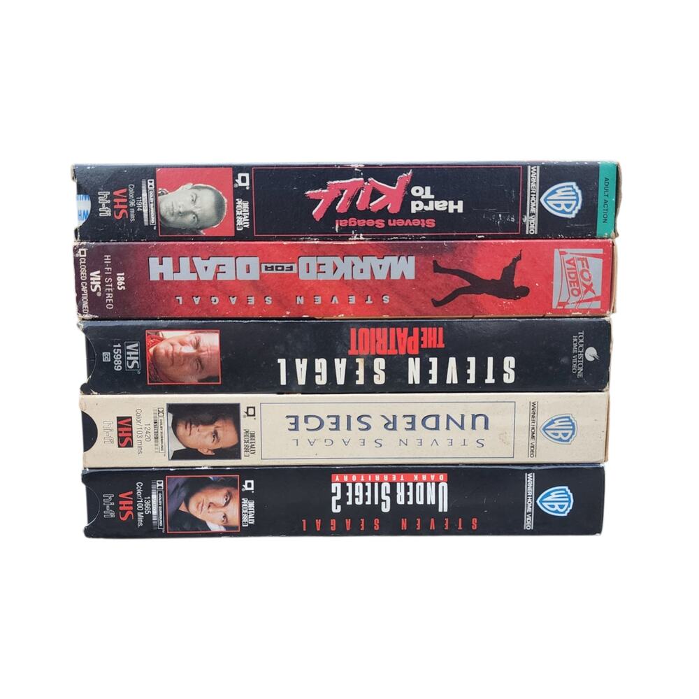 Steven Seagal VHS Lot 5 Tapes Hard To Kill Marked For Death Patriot Under Siege - Picture 3 of 8